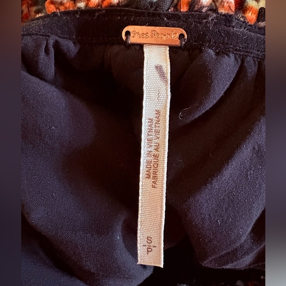 Free People Velvet Beautiful Blooms Mini Dress / Black Combo Small - Picture 12 of 14